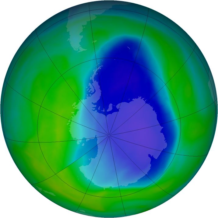 Antarctic ozone map for 28 November 2006